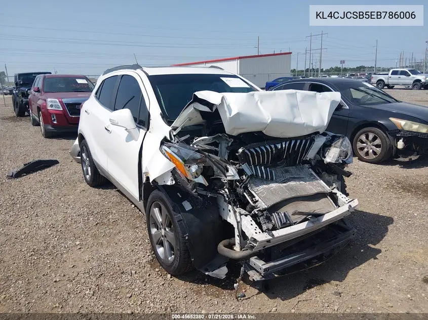 2014 Buick Encore Leather VIN: KL4CJCSB5EB786006 Lot: 45652380