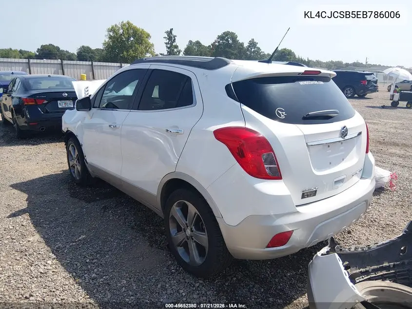 2014 Buick Encore Leather VIN: KL4CJCSB5EB786006 Lot: 45652380