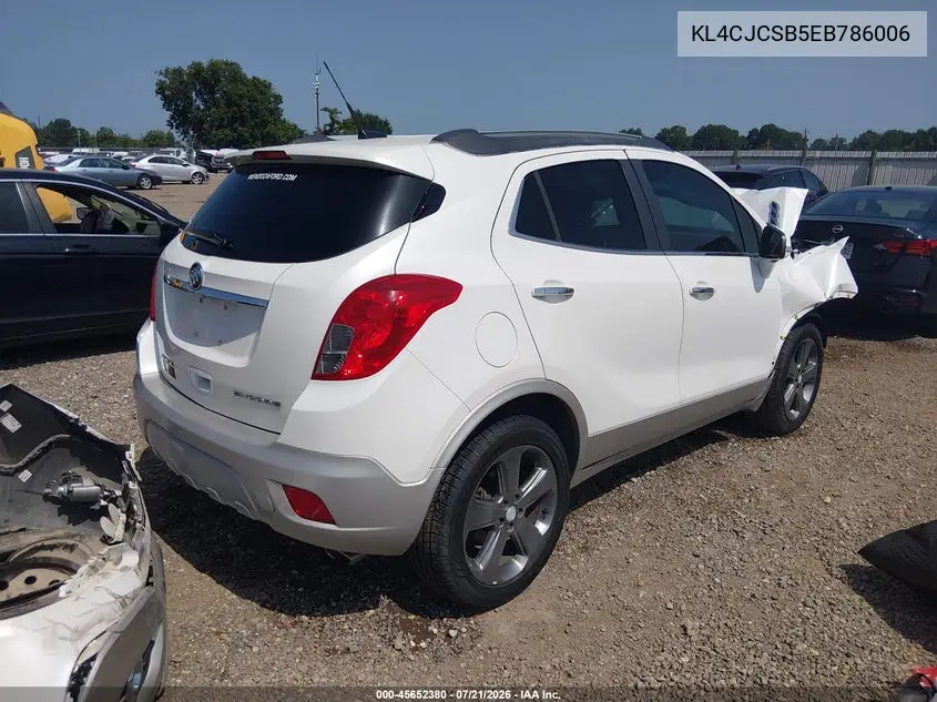 2014 Buick Encore Leather VIN: KL4CJCSB5EB786006 Lot: 45652380