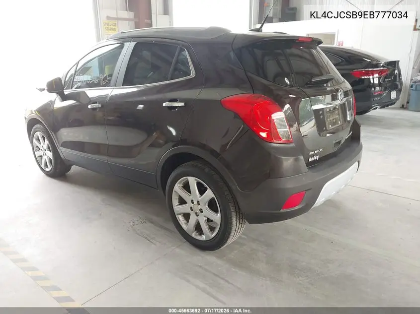 2014 Buick Encore Leather VIN: KL4CJCSB9EB777034 Lot: 45663692