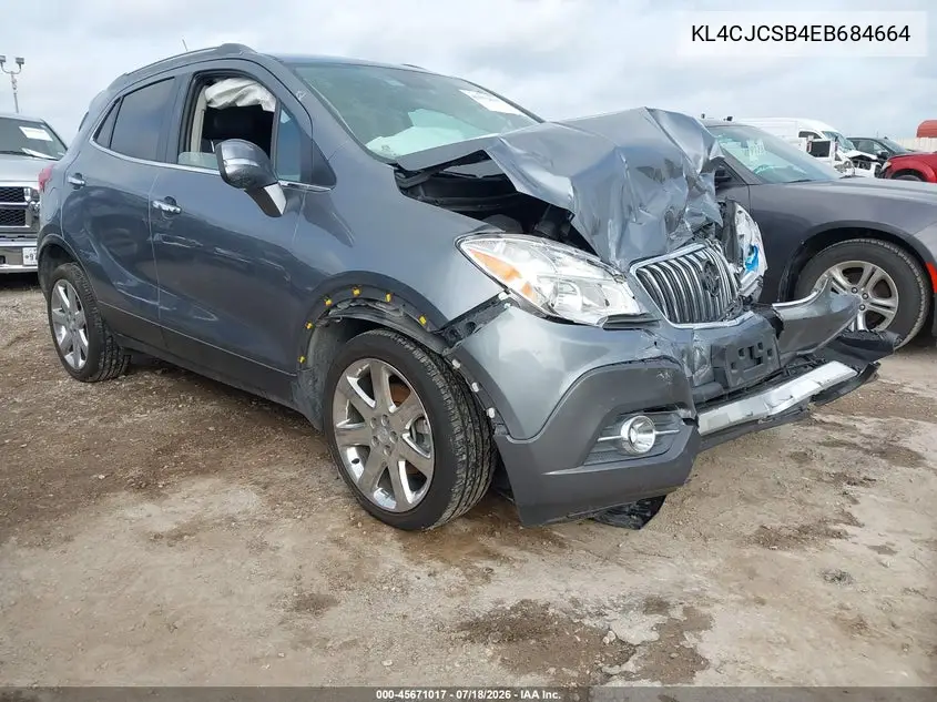 2014 Buick Encore Leather VIN: KL4CJCSB4EB684664 Lot: 45671017