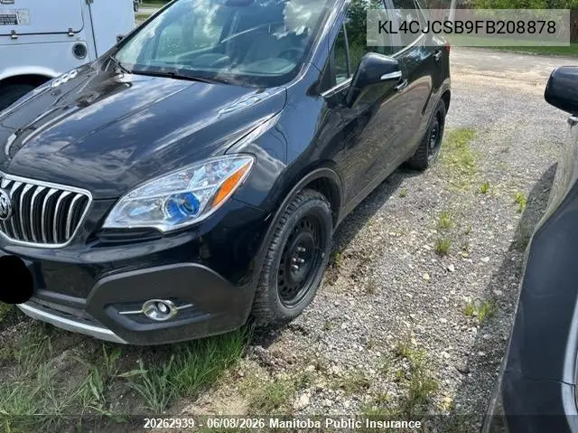 2015 Buick Encore VIN: KL4CJCSB9FB208878 Lot: 20262939