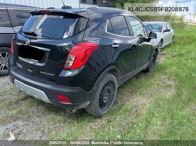 2015 Buick Encore VIN: KL4CJCSB9FB208878 Lot: 20262939