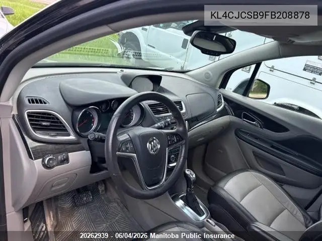 2015 Buick Encore VIN: KL4CJCSB9FB208878 Lot: 20262939