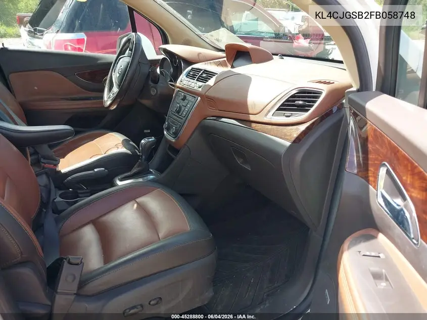 2015 Buick Encore Leather VIN: KL4CJGSB2FB058748 Lot: 45288800