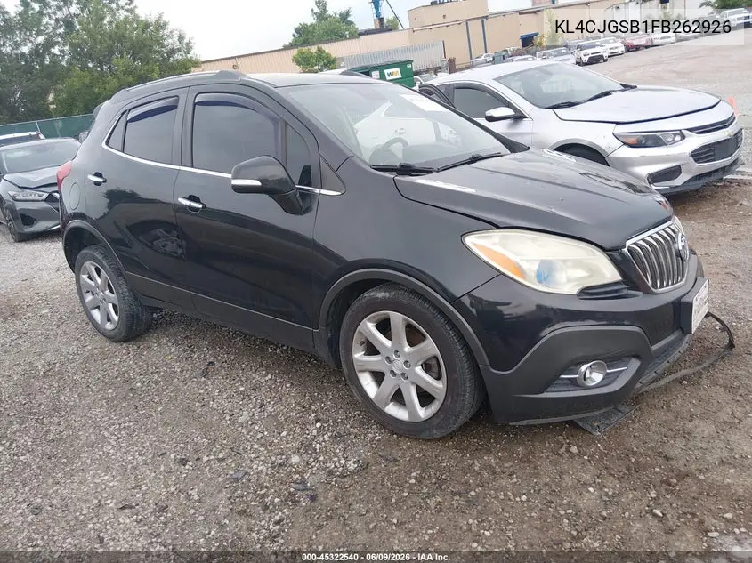 2015 Buick Encore Leather VIN: KL4CJGSB1FB262926 Lot: 45322540