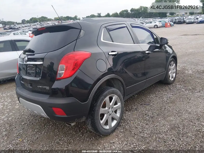 2015 Buick Encore Leather VIN: KL4CJGSB1FB262926 Lot: 45322540