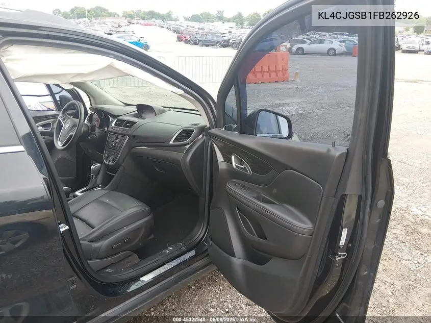 2015 Buick Encore Leather VIN: KL4CJGSB1FB262926 Lot: 45322540