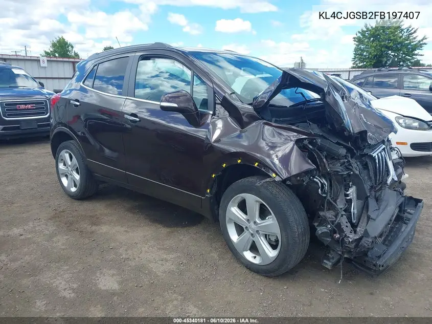 2015 Buick Encore Leather VIN: KL4CJGSB2FB197407 Lot: 45340181