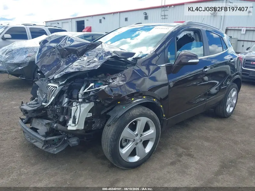 2015 Buick Encore Leather VIN: KL4CJGSB2FB197407 Lot: 45340181