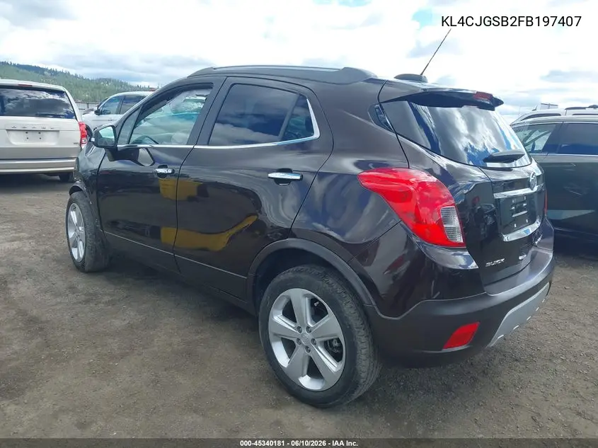 2015 Buick Encore Leather VIN: KL4CJGSB2FB197407 Lot: 45340181