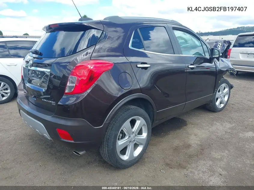 2015 Buick Encore Leather VIN: KL4CJGSB2FB197407 Lot: 45340181