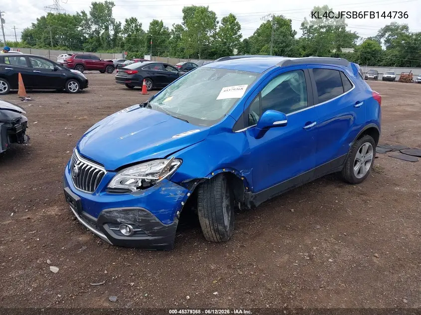 2015 Buick Encore Convenience VIN: KL4CJFSB6FB144736 Lot: 45379368