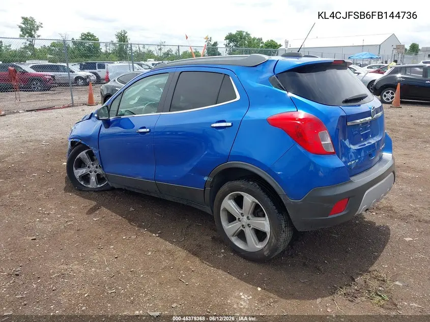 2015 Buick Encore Convenience VIN: KL4CJFSB6FB144736 Lot: 45379368