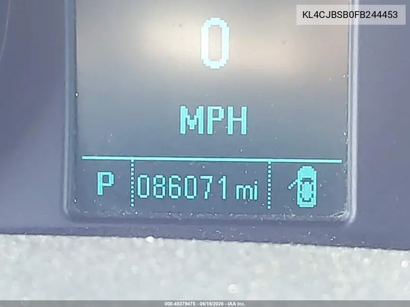 2015 Buick Encore Convenience VIN: KL4CJBSB0FB244453 Lot: 45379475