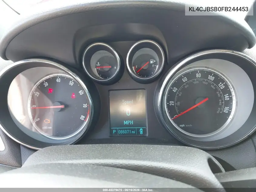2015 Buick Encore Convenience VIN: KL4CJBSB0FB244453 Lot: 45379475