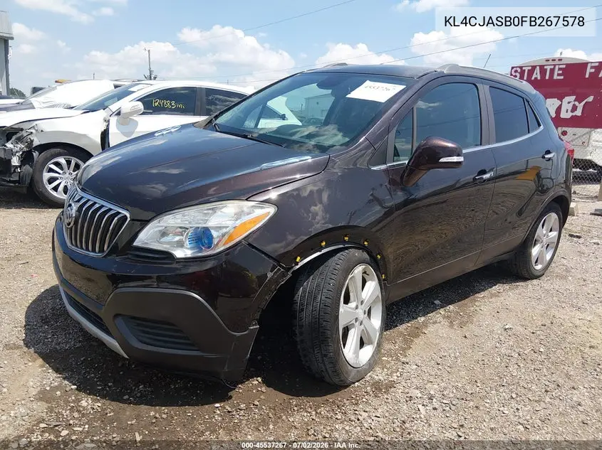 2015 Buick Encore VIN: KL4CJASB0FB267578 Lot: 45537267
