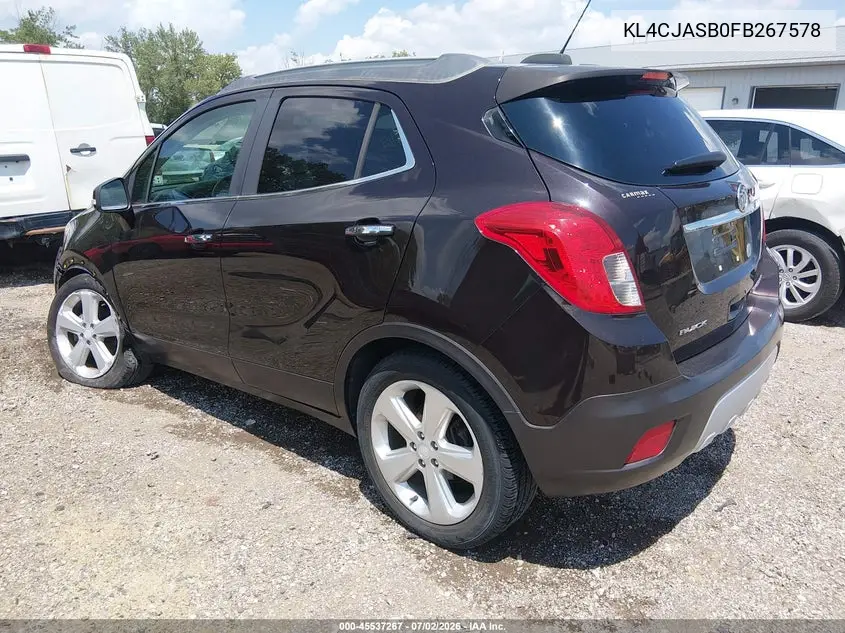 2015 Buick Encore VIN: KL4CJASB0FB267578 Lot: 45537267