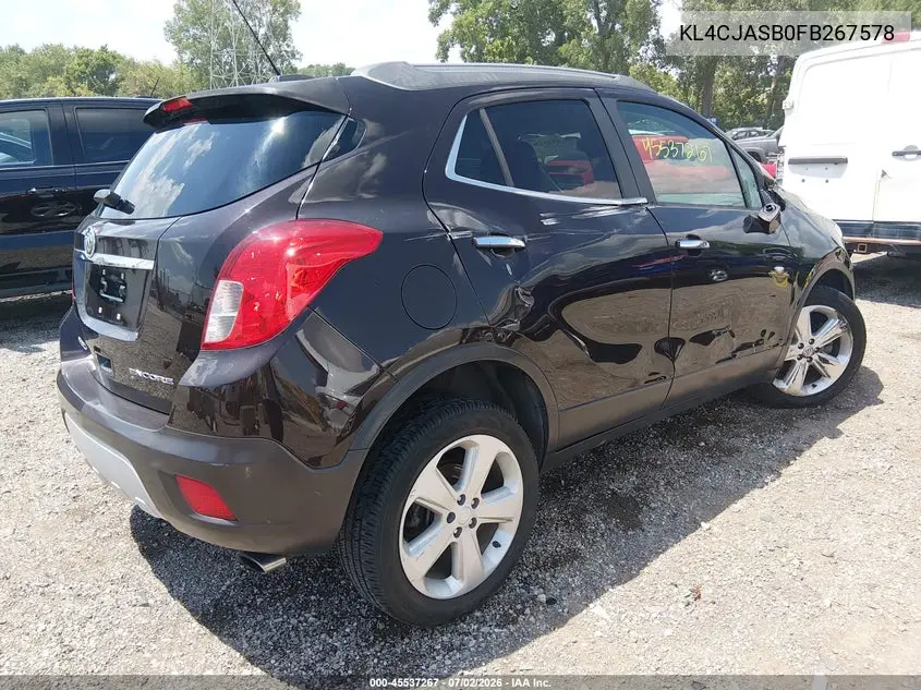 2015 Buick Encore VIN: KL4CJASB0FB267578 Lot: 45537267