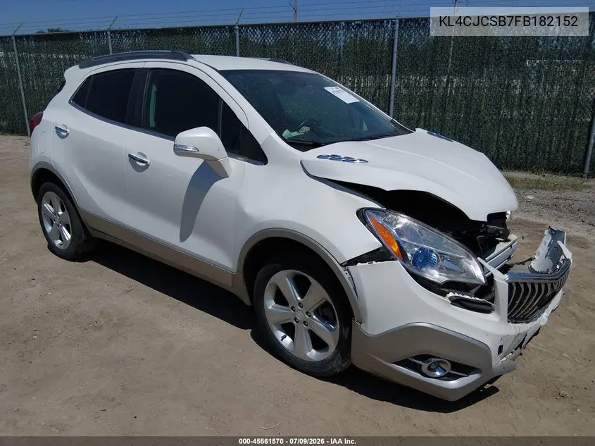 2015 Buick Encore Leather VIN: KL4CJCSB7FB182152 Lot: 45561570