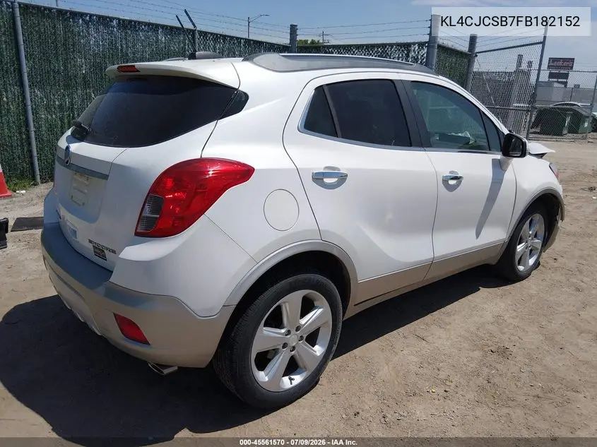 2015 Buick Encore Leather VIN: KL4CJCSB7FB182152 Lot: 45561570