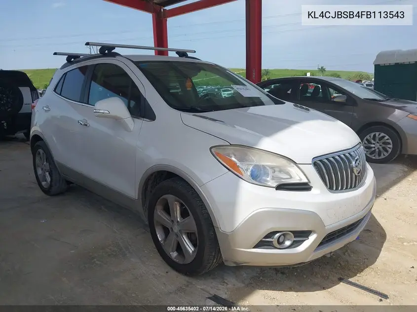 2015 Buick Encore Convenience VIN: KL4CJBSB4FB113543 Lot: 45635402