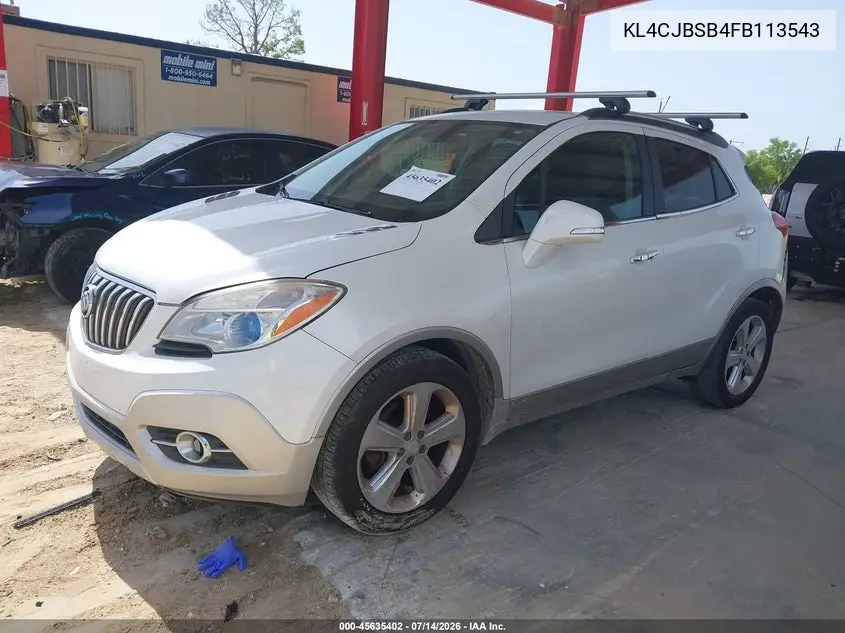 2015 Buick Encore Convenience VIN: KL4CJBSB4FB113543 Lot: 45635402