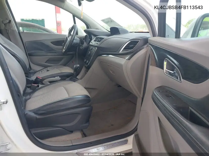 2015 Buick Encore Convenience VIN: KL4CJBSB4FB113543 Lot: 45635402