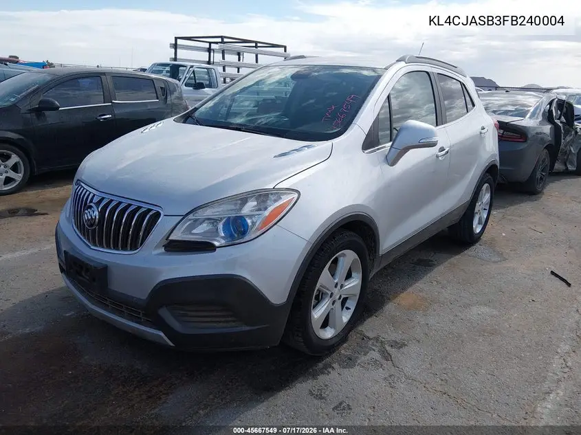 2015 Buick Encore VIN: KL4CJASB3FB240004 Lot: 45667549