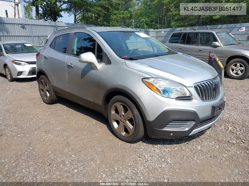 2015 Buick Encore VIN: KL4CJASB3FB051417 Lot: 45673593