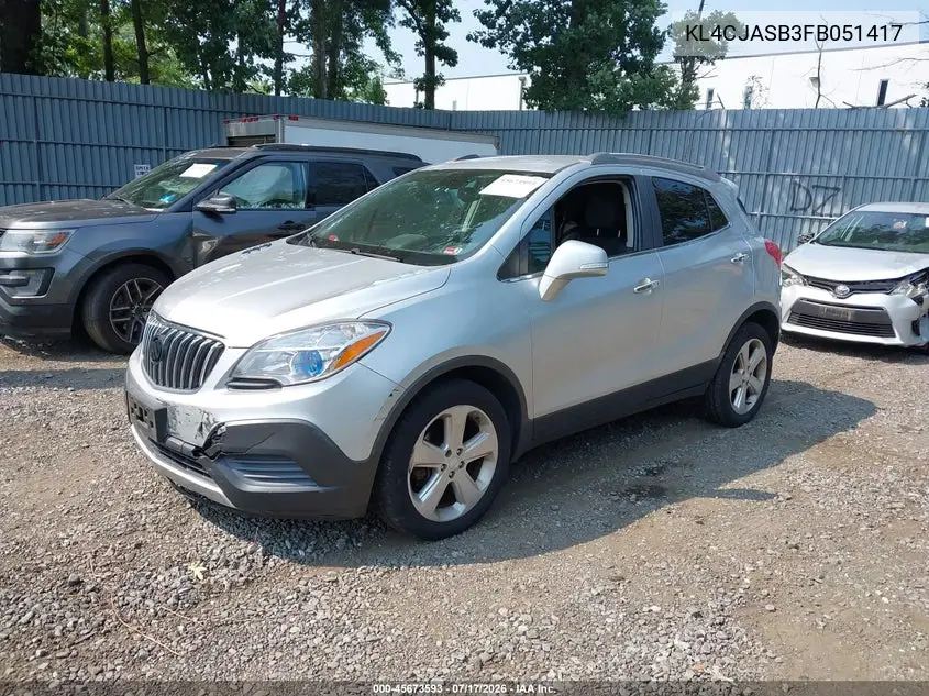 2015 Buick Encore VIN: KL4CJASB3FB051417 Lot: 45673593