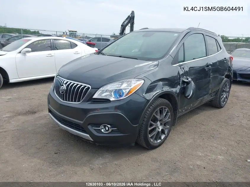 2016 Buick Encore Sport Touring VIN: KL4CJ1SM5GB604491 Lot: 12630103x
