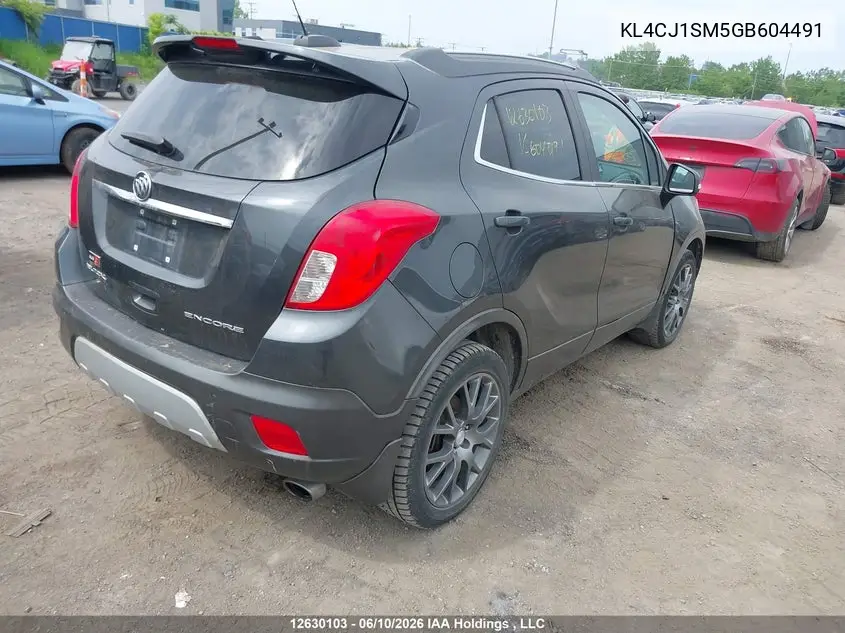 2016 Buick Encore Sport Touring VIN: KL4CJ1SM5GB604491 Lot: 12630103x