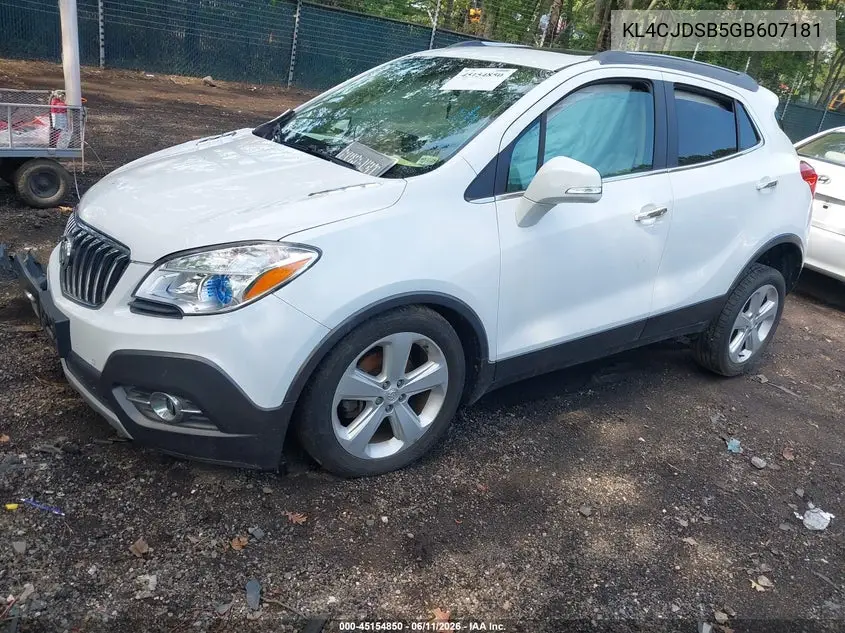 2016 Buick Encore Premium VIN: KL4CJDSB5GB607181 Lot: 45154850