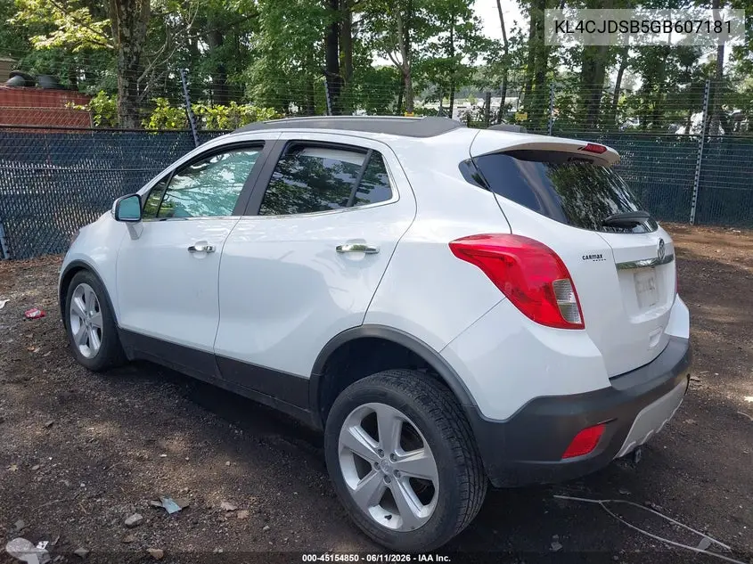 2016 Buick Encore Premium VIN: KL4CJDSB5GB607181 Lot: 45154850