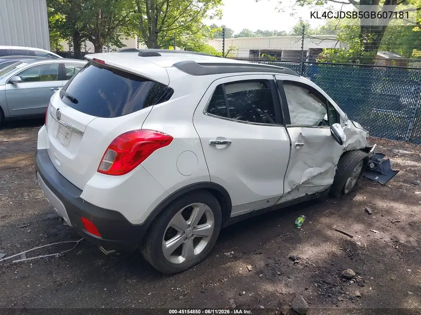 2016 Buick Encore Premium VIN: KL4CJDSB5GB607181 Lot: 45154850