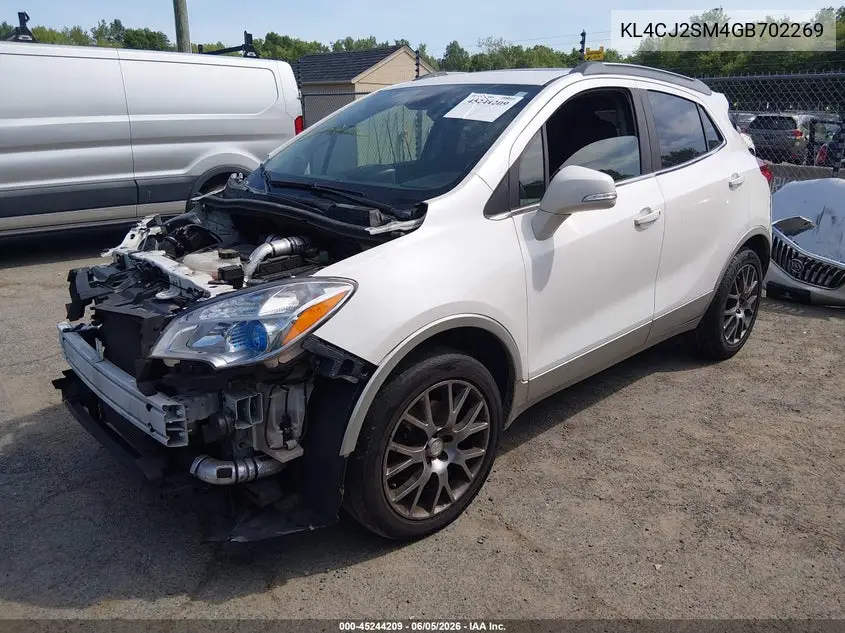 2016 Buick Encore Sport Touring VIN: KL4CJ2SM4GB702269 Lot: 45244209