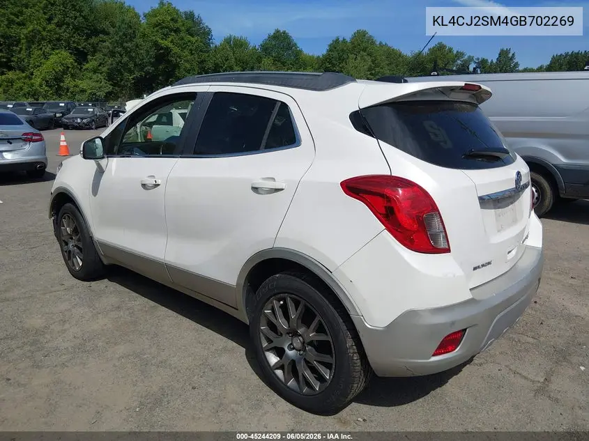 2016 Buick Encore Sport Touring VIN: KL4CJ2SM4GB702269 Lot: 45244209