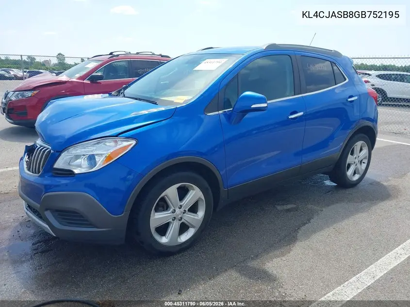 2016 Buick Encore VIN: KL4CJASB8GB752195 Lot: 45311790