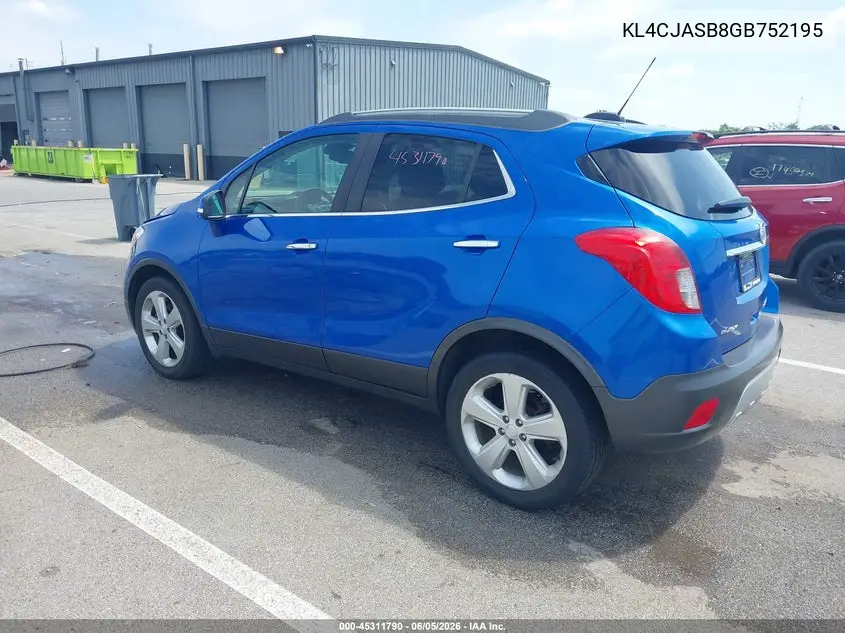 2016 Buick Encore VIN: KL4CJASB8GB752195 Lot: 45311790
