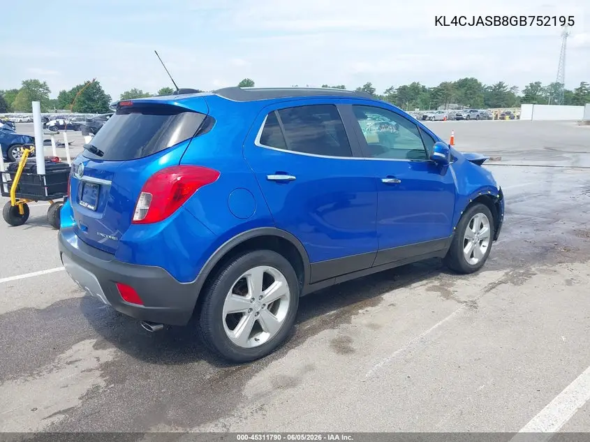 2016 Buick Encore VIN: KL4CJASB8GB752195 Lot: 45311790