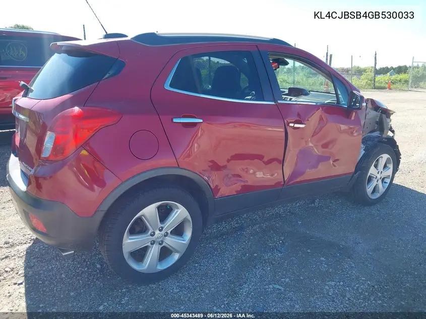 2016 Buick Encore Convenience VIN: KL4CJBSB4GB530033 Lot: 45343489