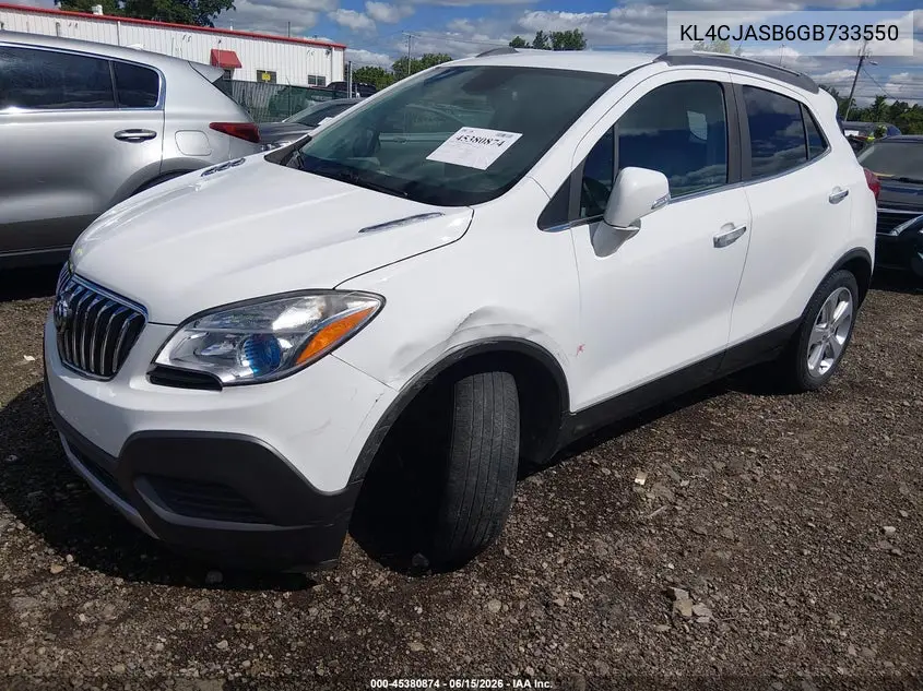 2016 Buick Encore VIN: KL4CJASB6GB733550 Lot: 45380874