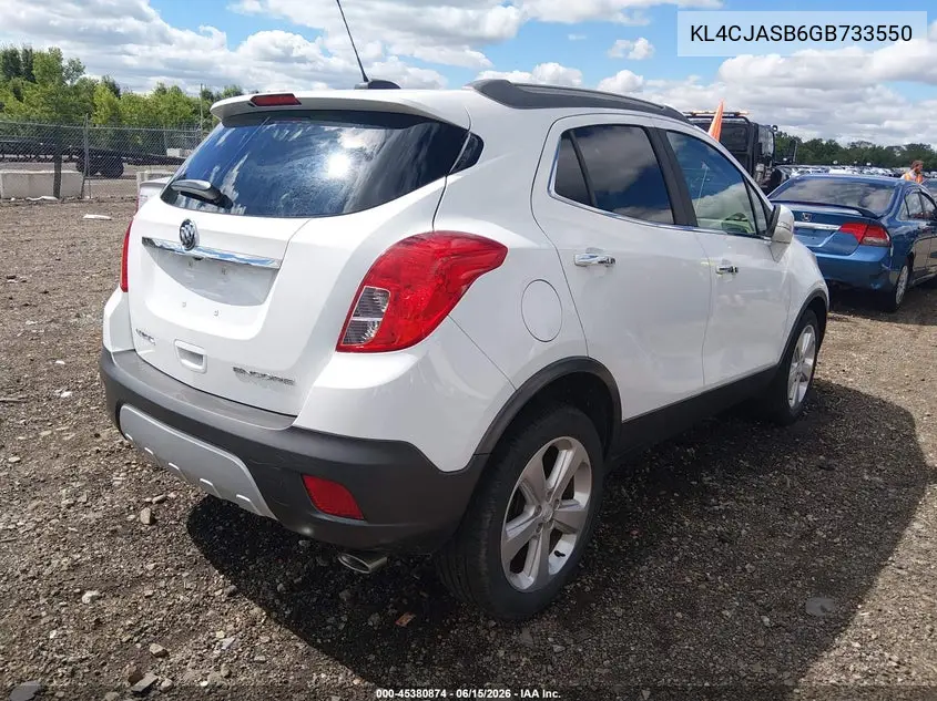 2016 Buick Encore VIN: KL4CJASB6GB733550 Lot: 45380874
