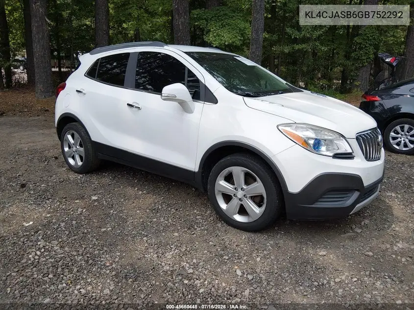 2016 Buick Encore VIN: KL4CJASB6GB752292 Lot: 45660448