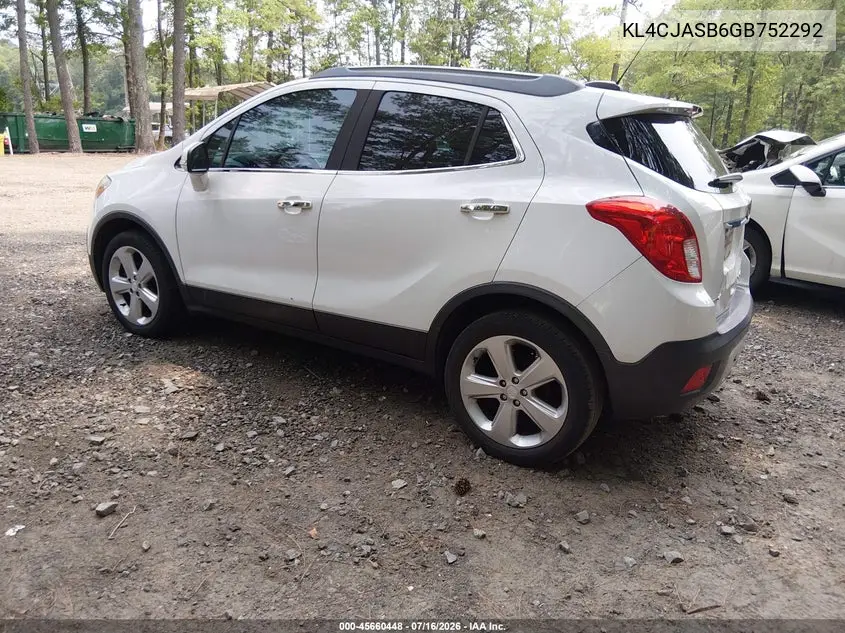2016 Buick Encore VIN: KL4CJASB6GB752292 Lot: 45660448