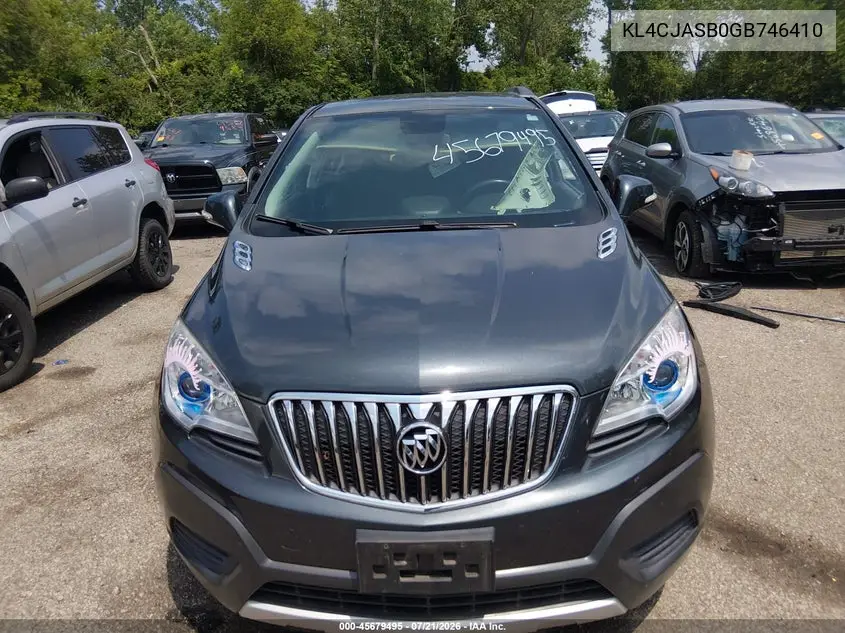 2016 Buick Encore VIN: KL4CJASB0GB746410 Lot: 45679495