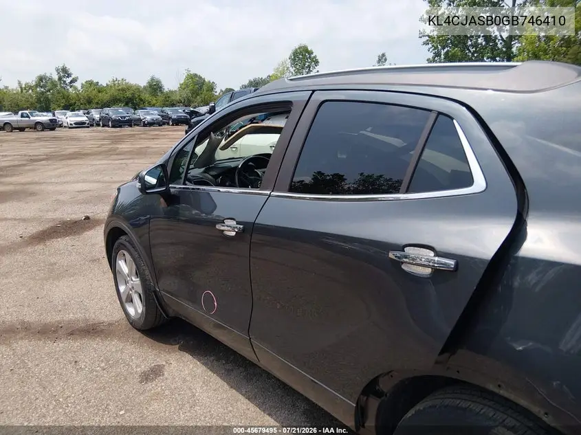 2016 Buick Encore VIN: KL4CJASB0GB746410 Lot: 45679495