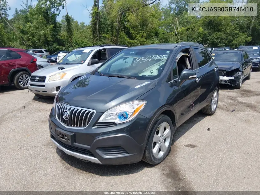 2016 Buick Encore VIN: KL4CJASB0GB746410 Lot: 45679495
