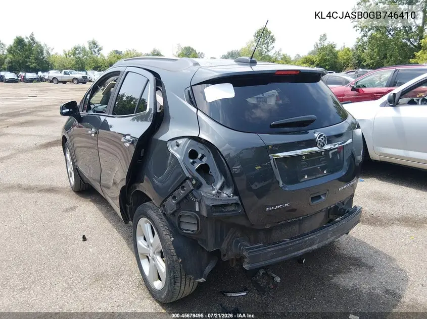 2016 Buick Encore VIN: KL4CJASB0GB746410 Lot: 45679495